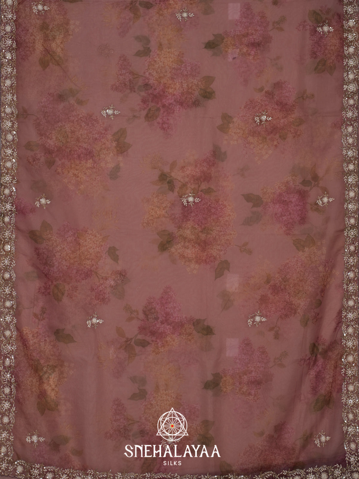 Mauve Organza Saree