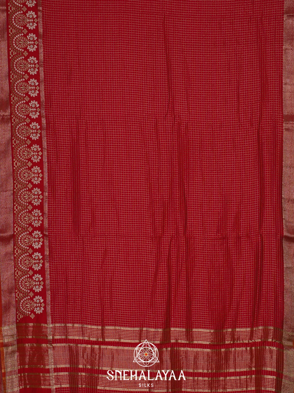 Red Chanderi Saree