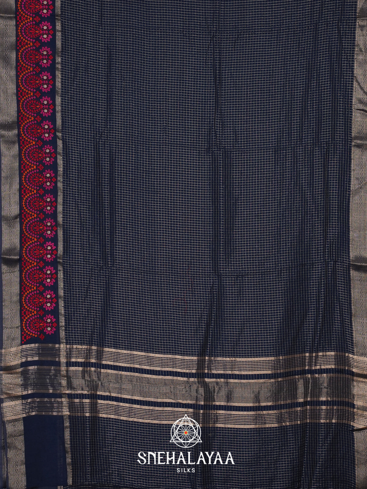 Blue Chanderi Saree