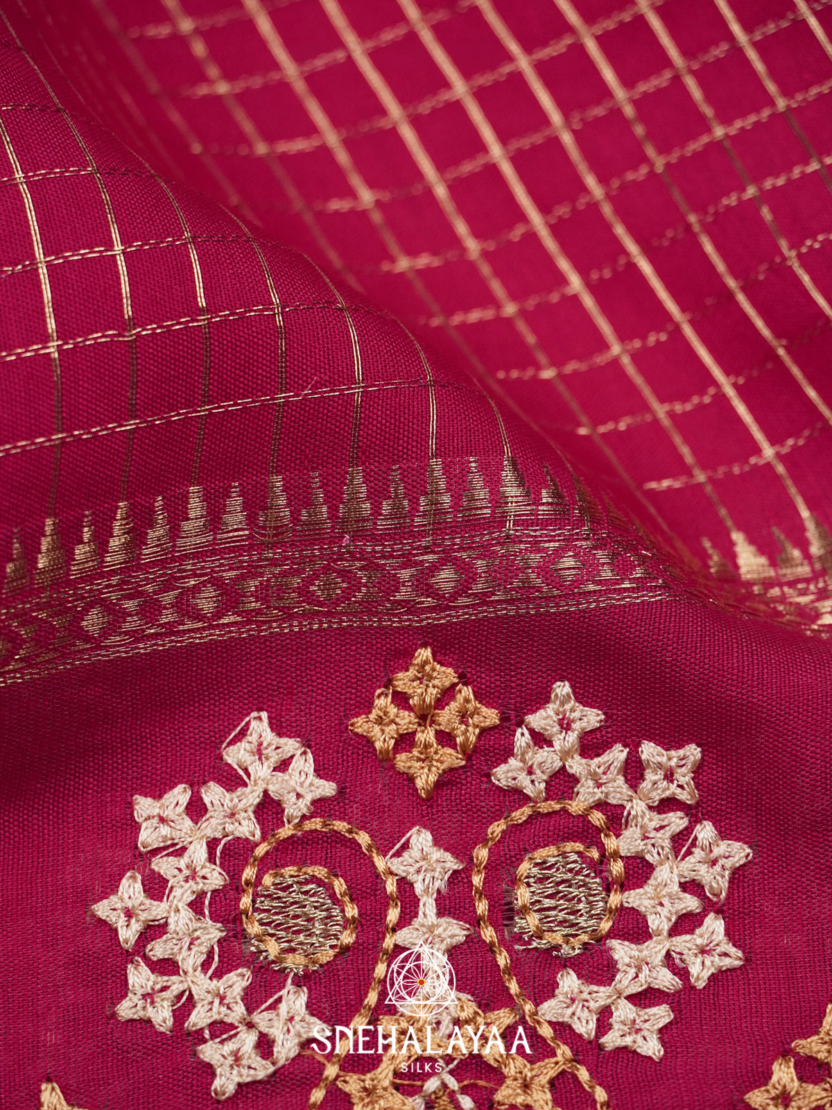Pink Chanderi Saree