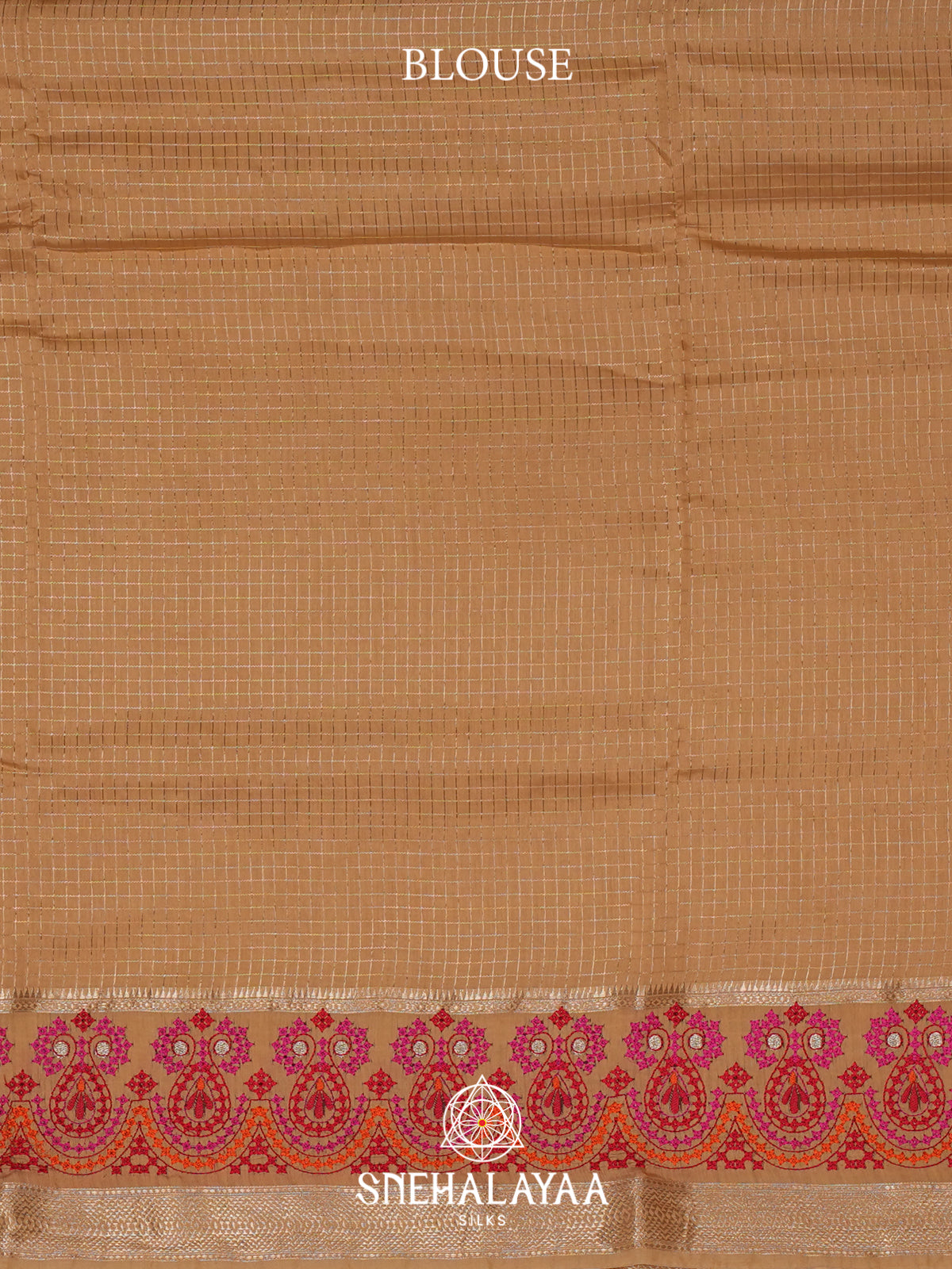 Beige Chanderi Saree