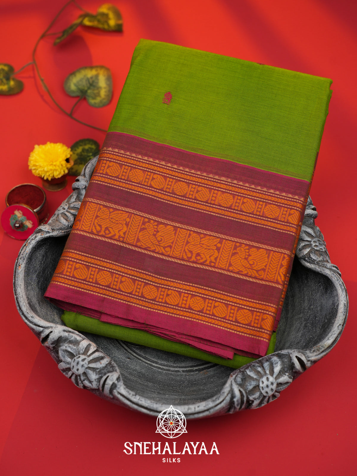 Green Kanchi Cotton Saree