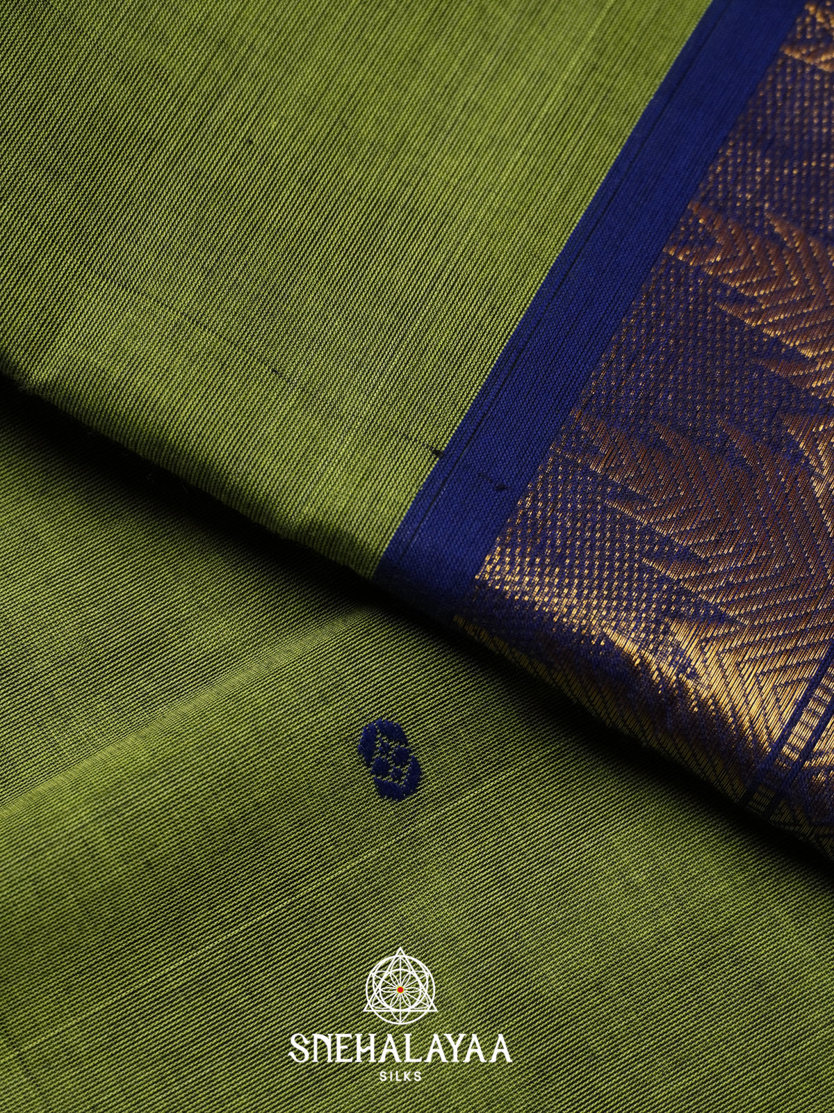 Olive Green Kanchi Cotton Saree
