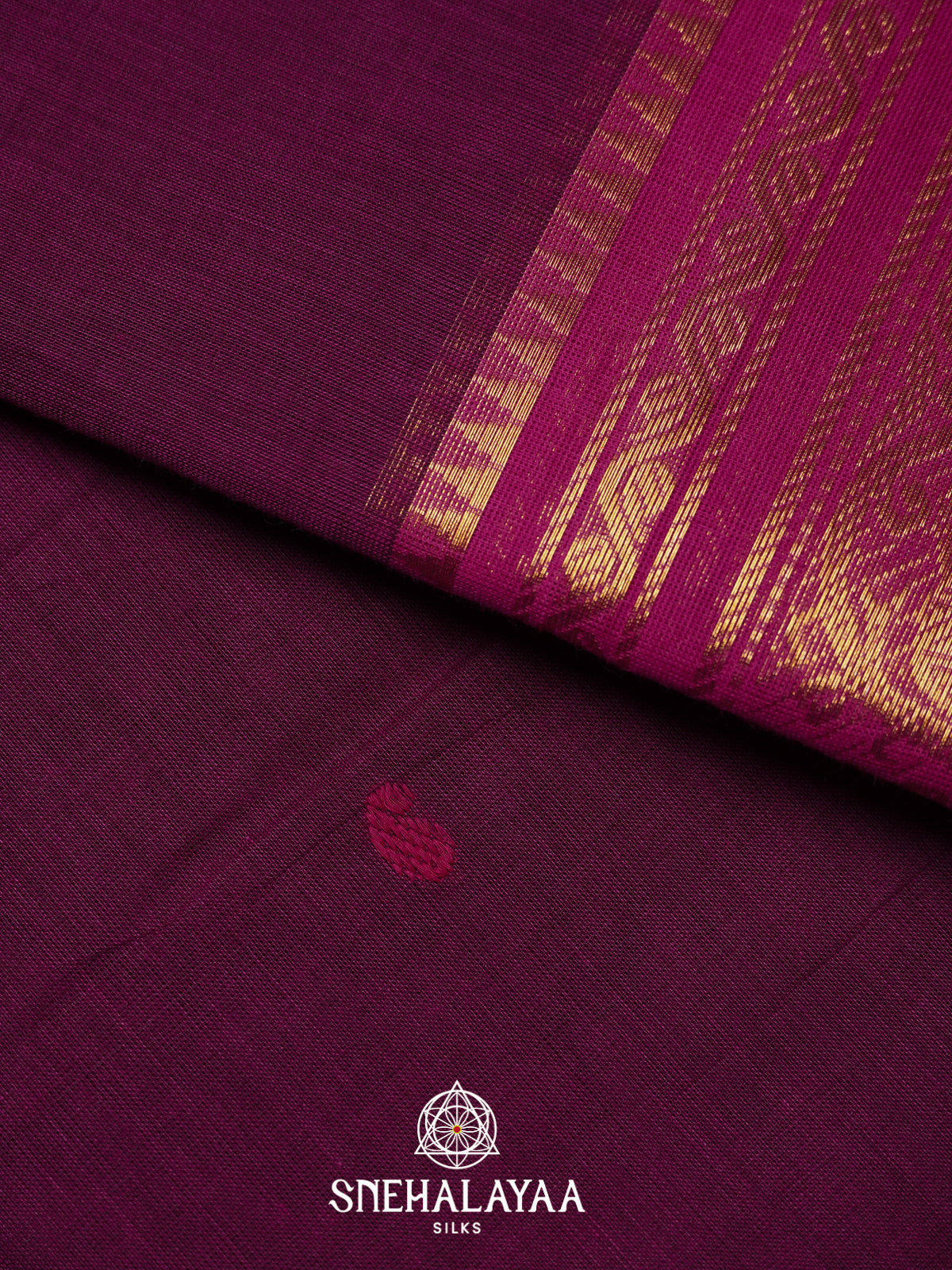 Maroon Kanchi Cotton Saree