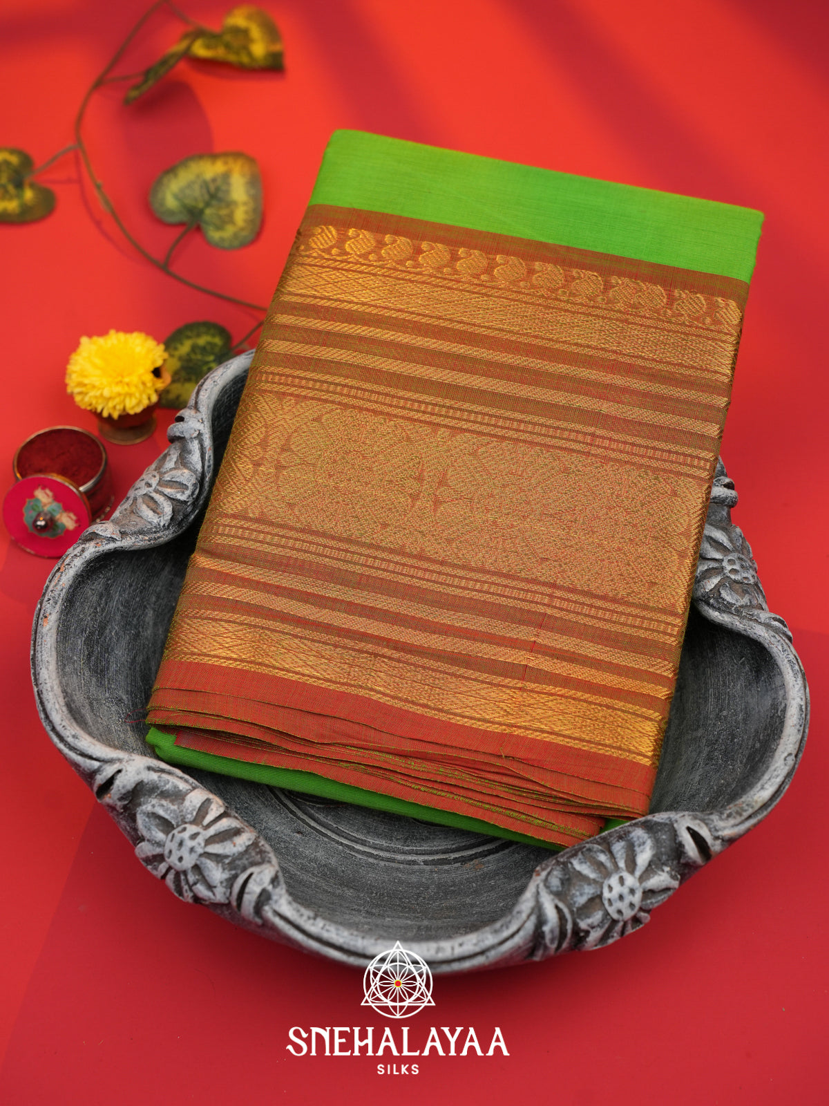 Green Kanchi Cotton Saree