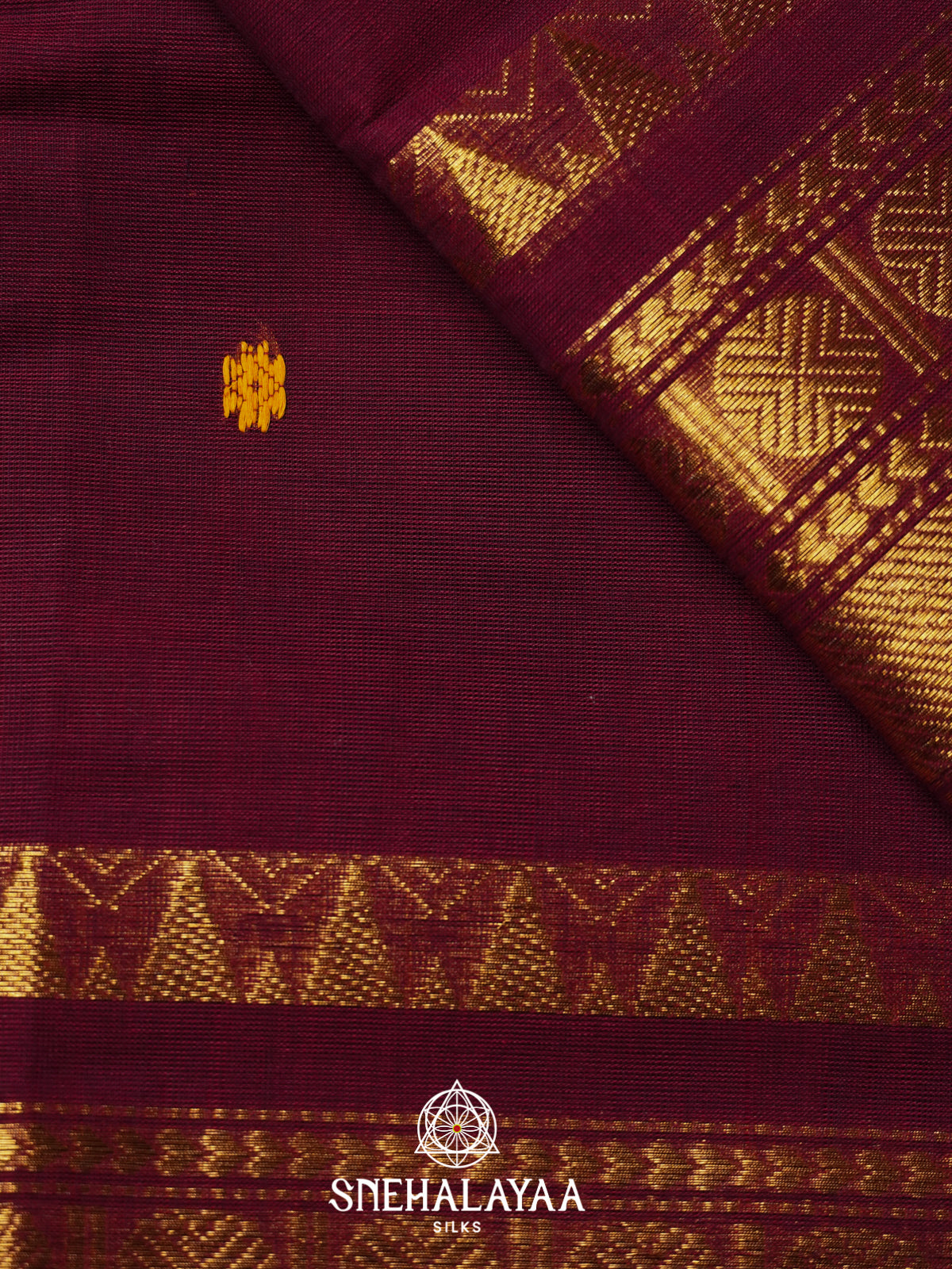 Maroon Kanchi Cotton Saree