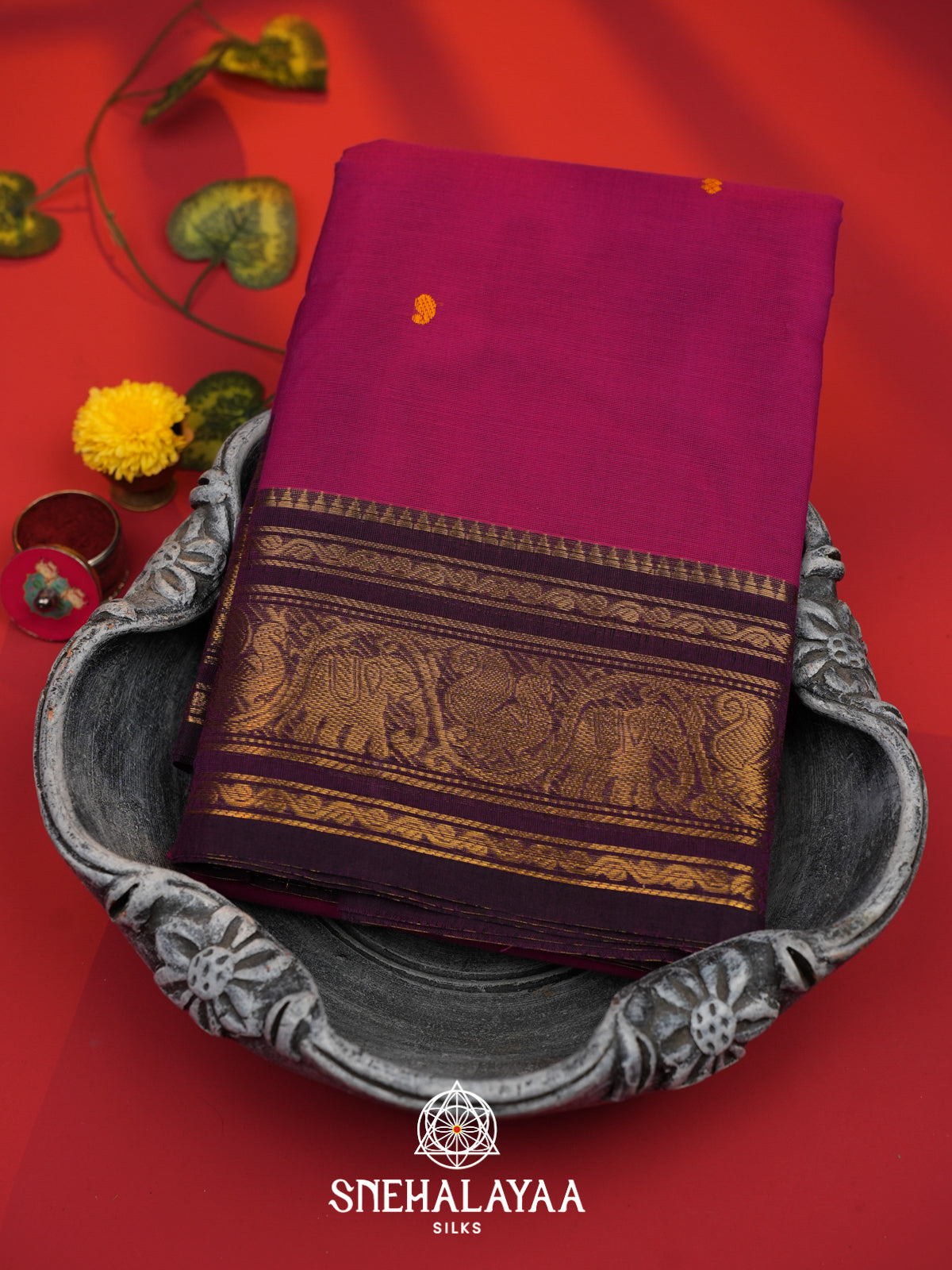Purple Kanchi Cotton Saree