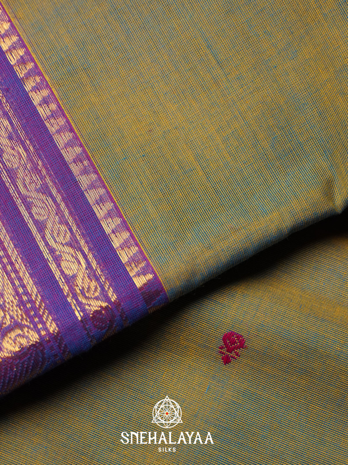 Olive Green Kanchi Cotton Saree