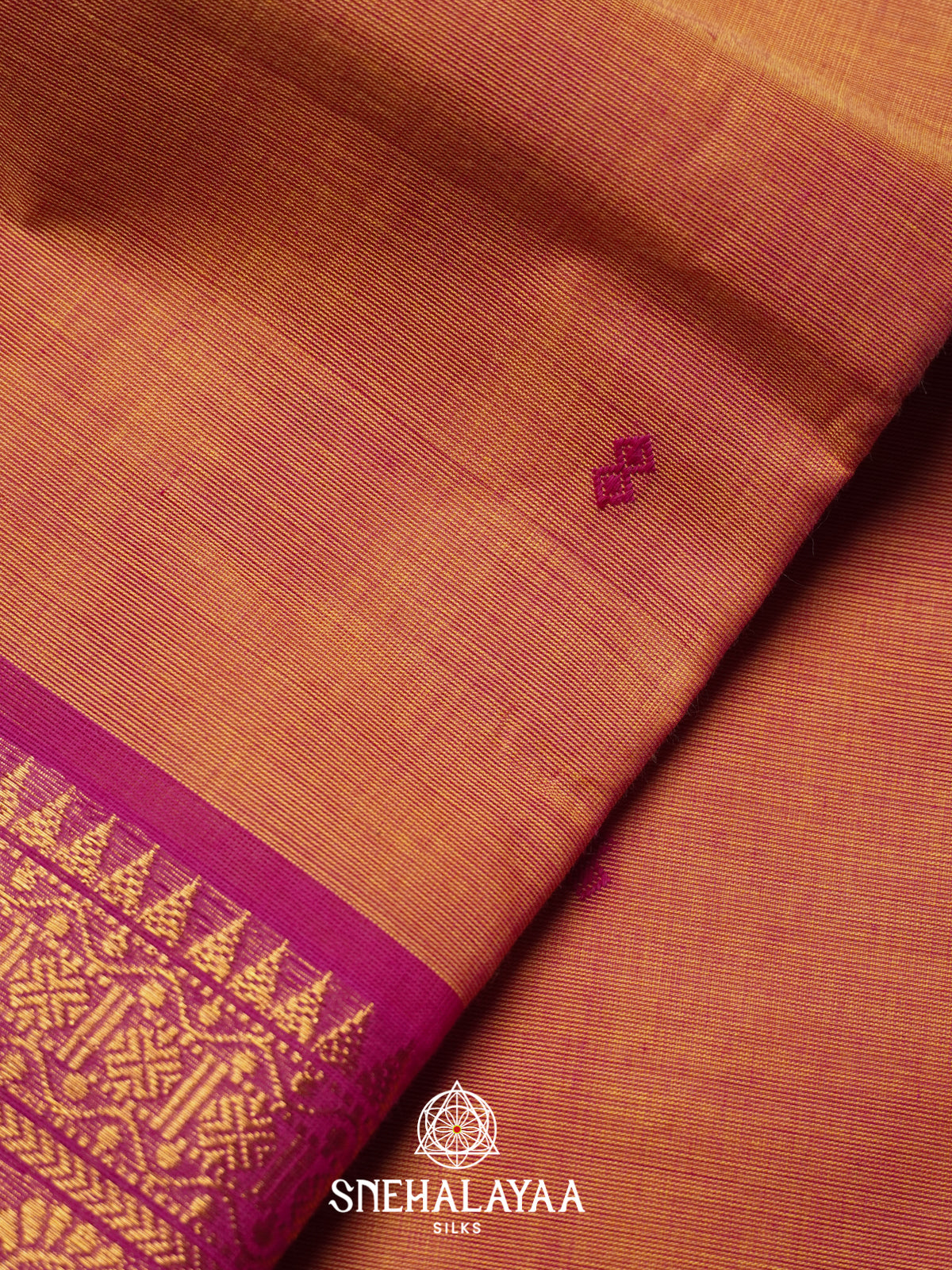 Peach Kanchi Cotton Saree