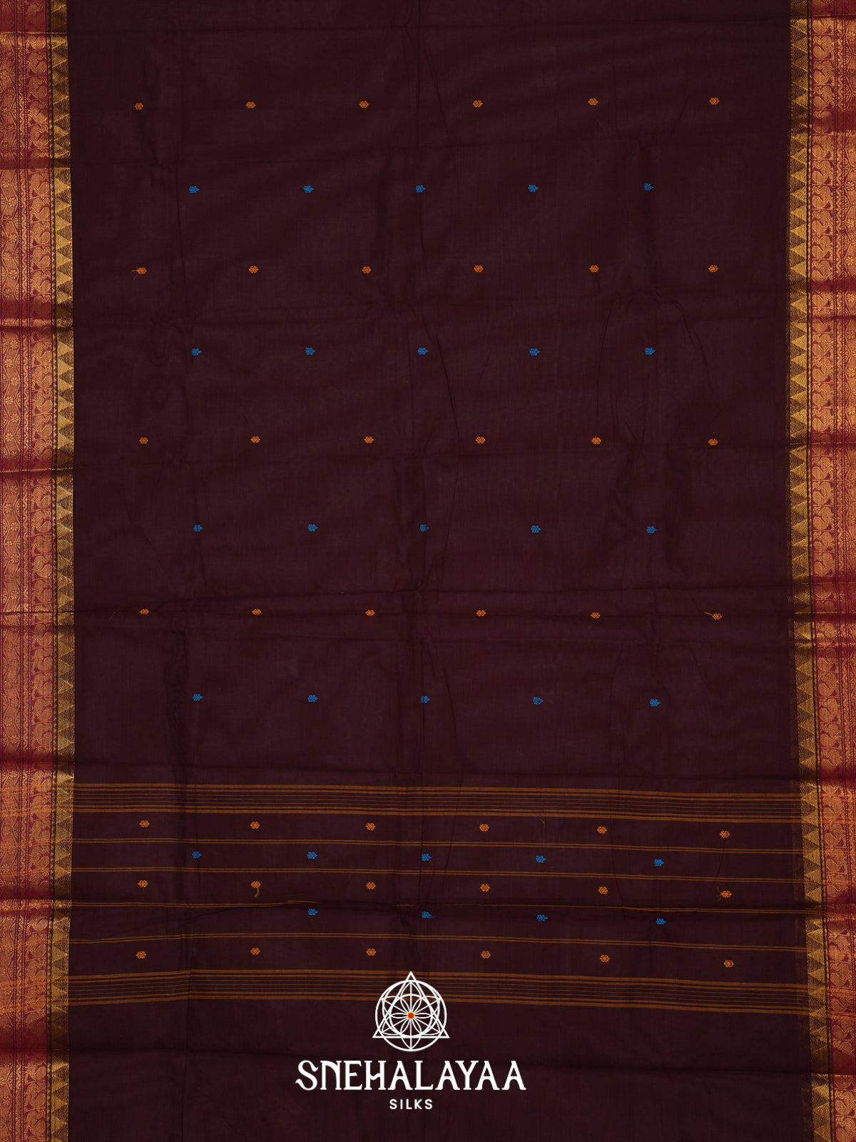 Coffee Brown Kanchi Cotton Saree