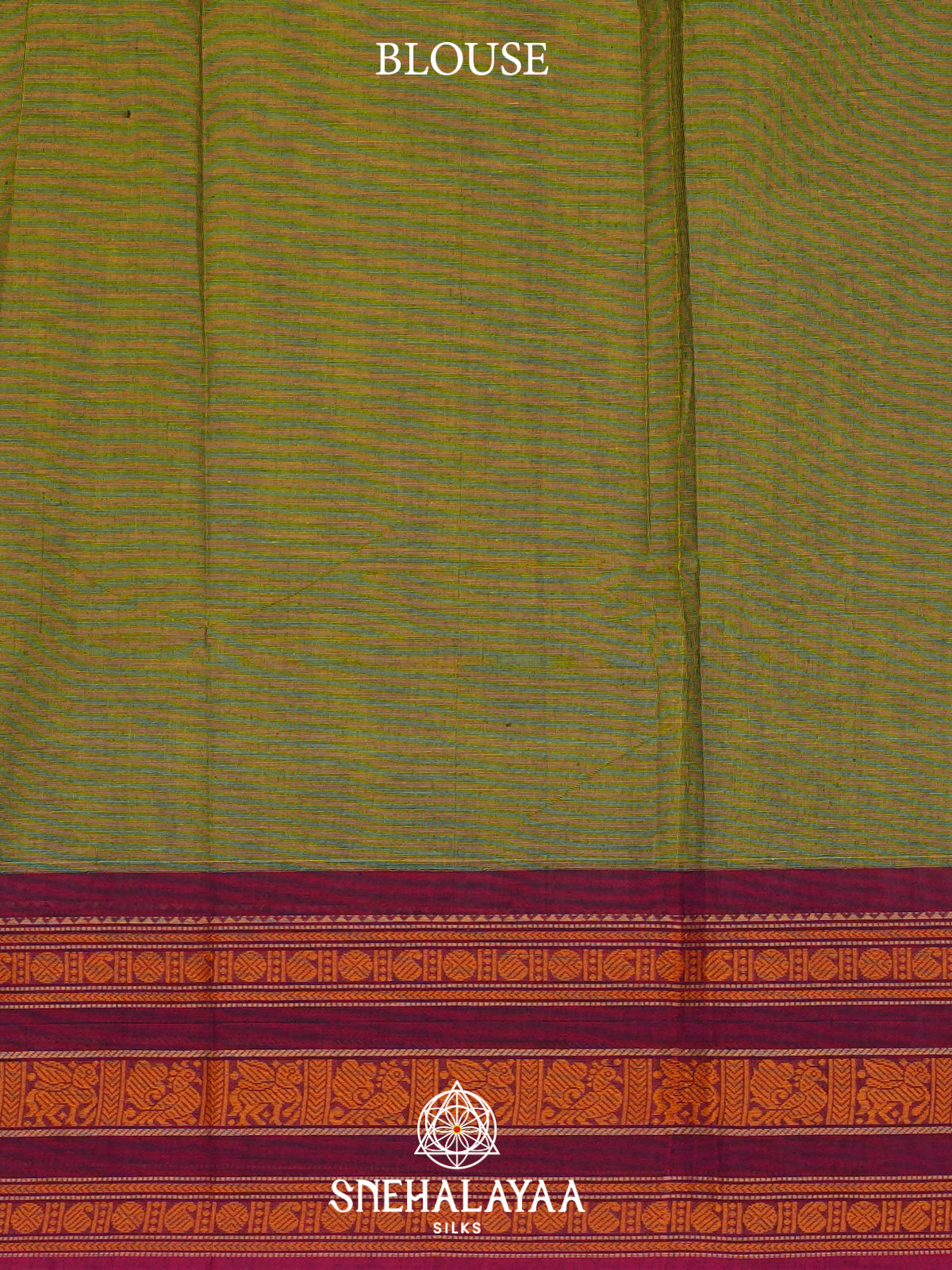 Olive Green Kanchi Cotton Saree