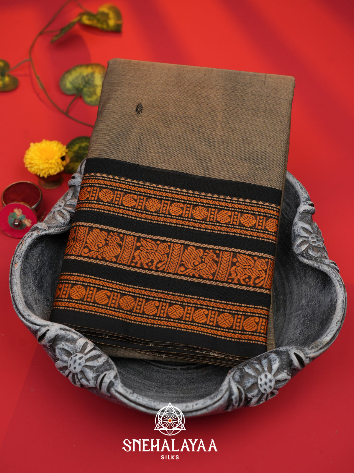 Grey Kanchi Cotton Saree