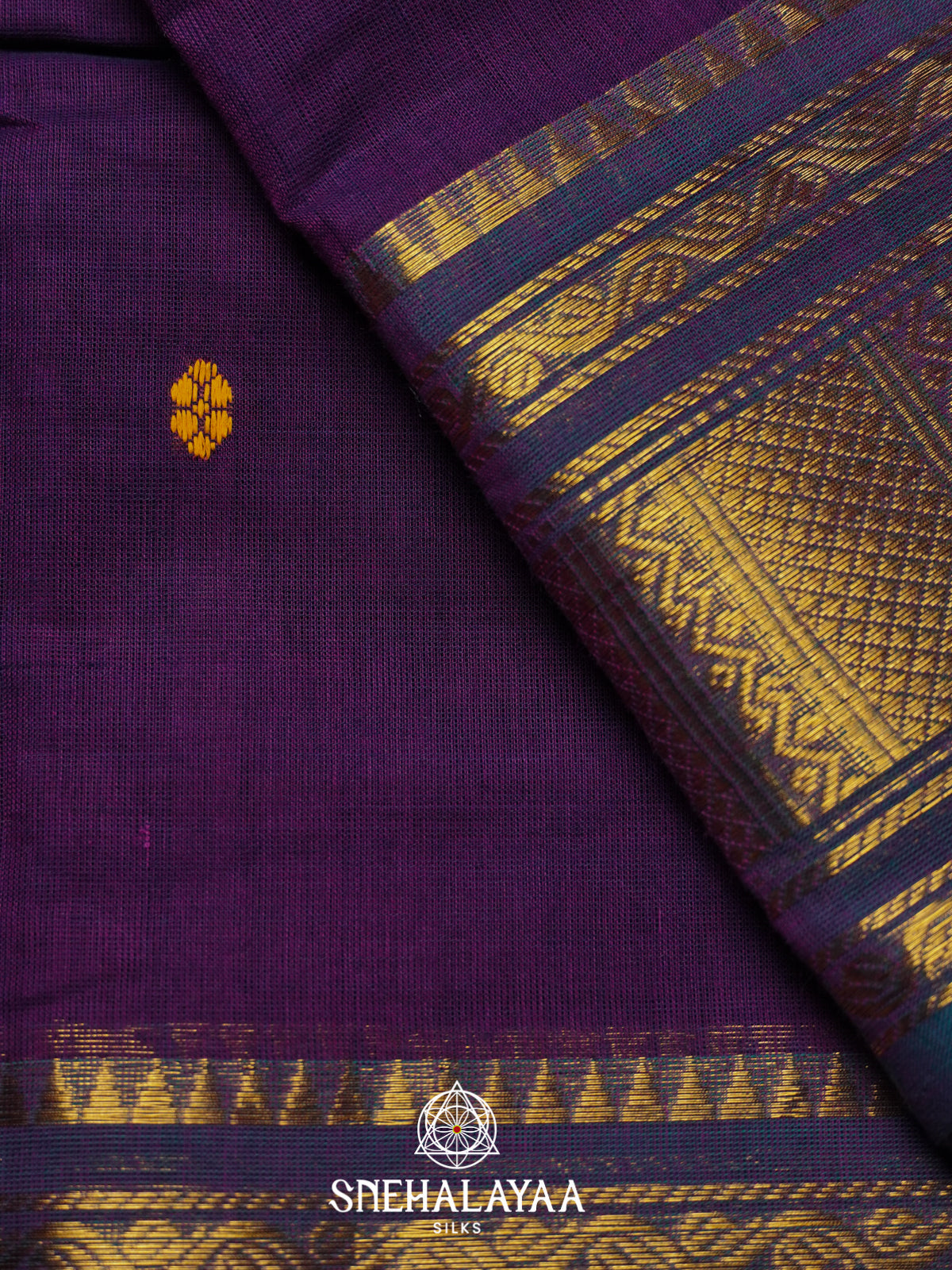 Violet Kanchi Cotton Saree