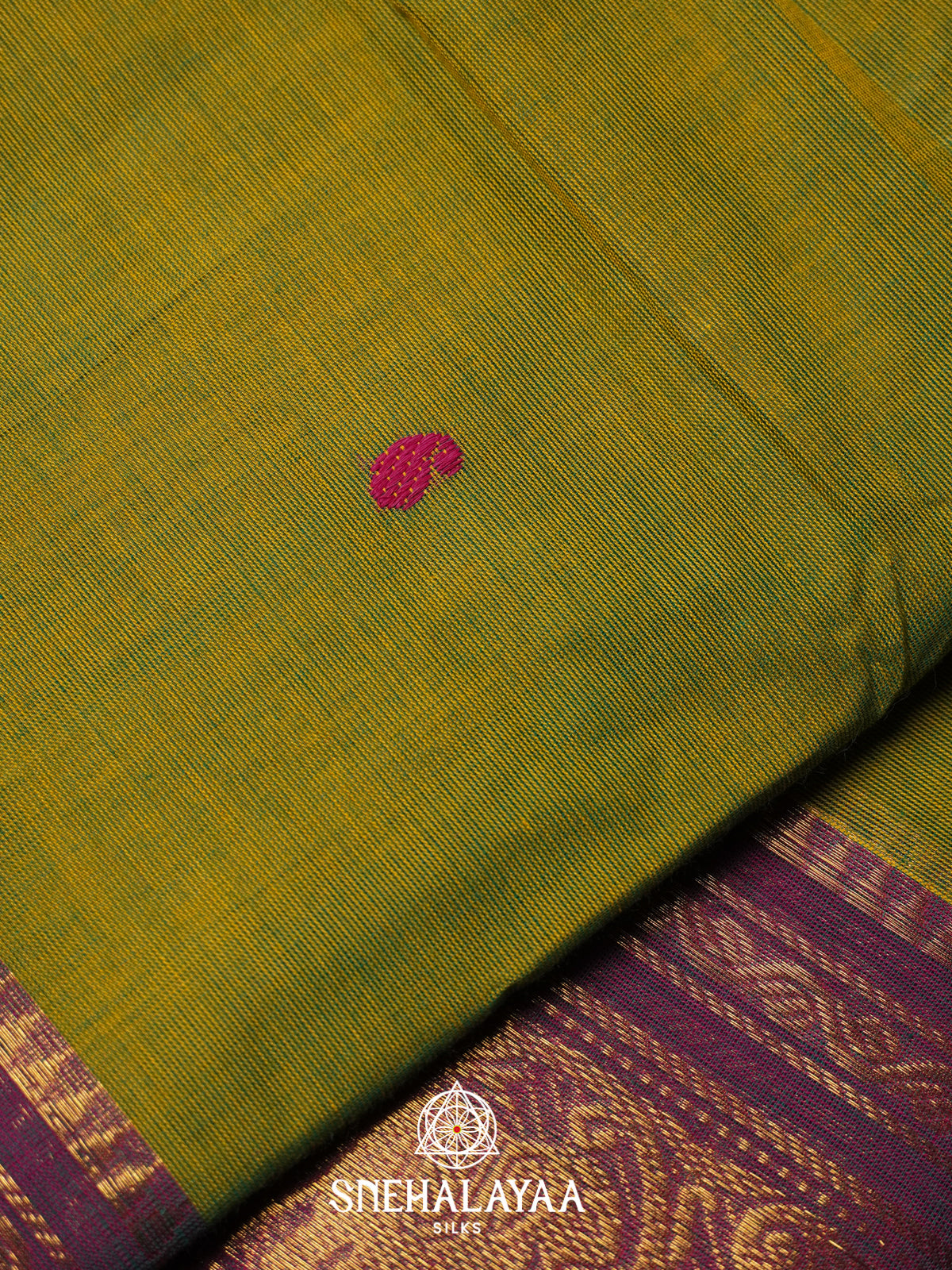 Mehendi Green Kanchi Cotton Saree