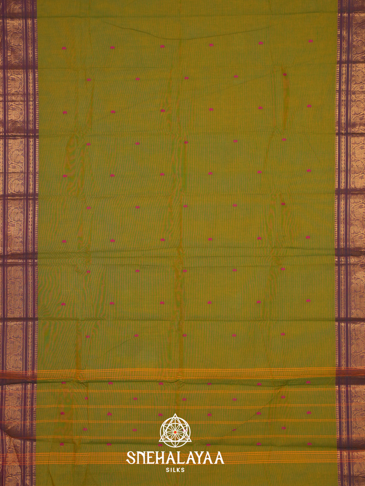 Mehendi Green Kanchi Cotton Saree