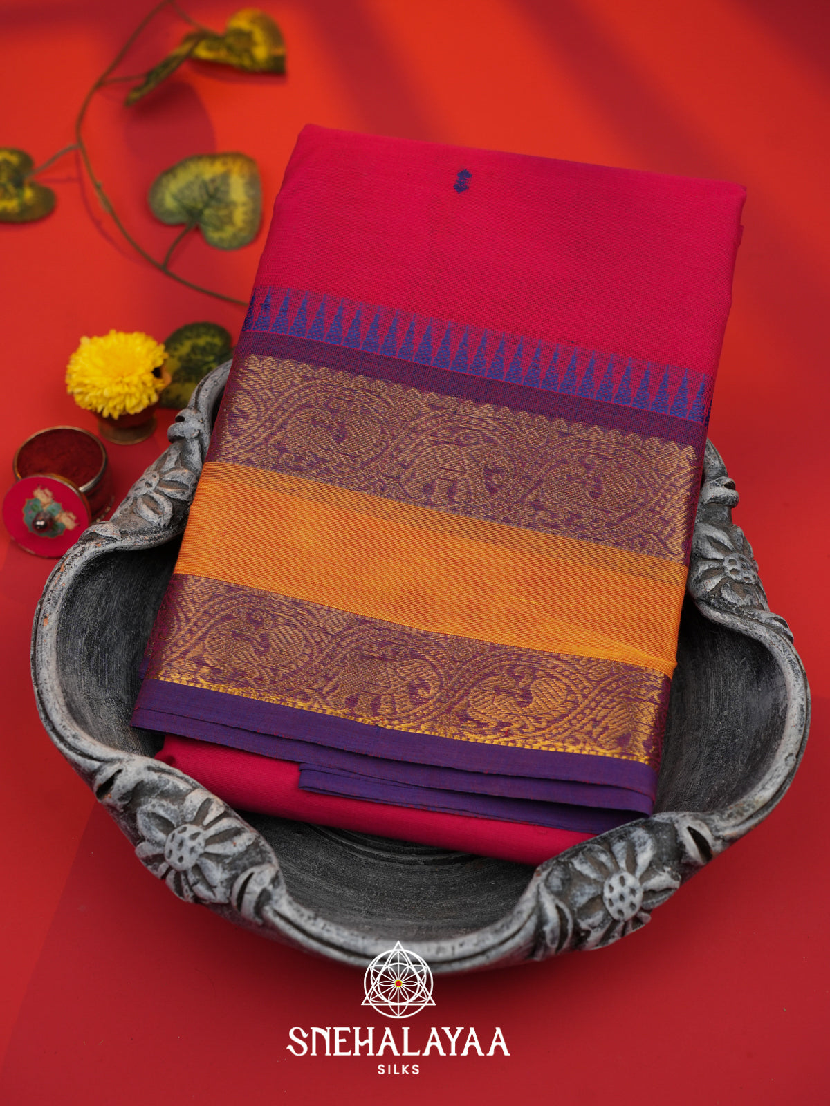 Rani Pink Kanchi Cotton Saree