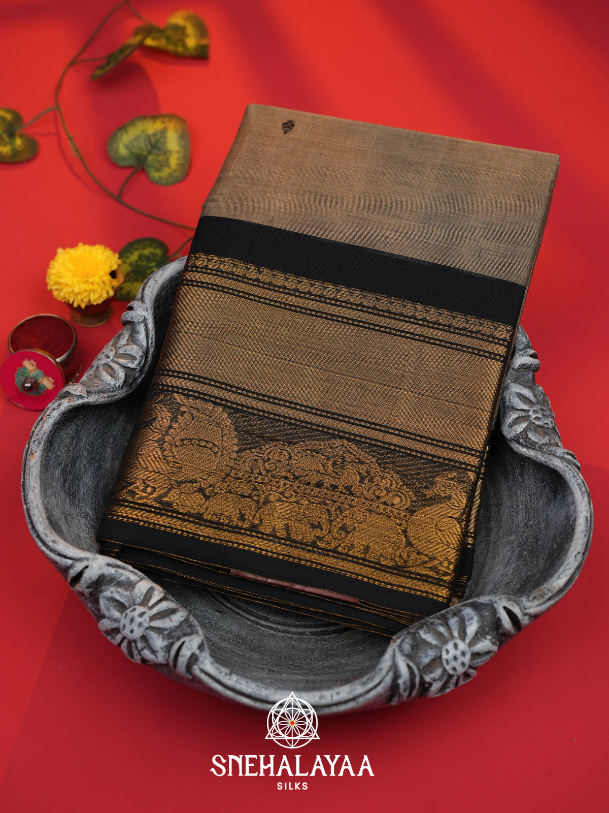 Grey Kanchi Cotton Saree