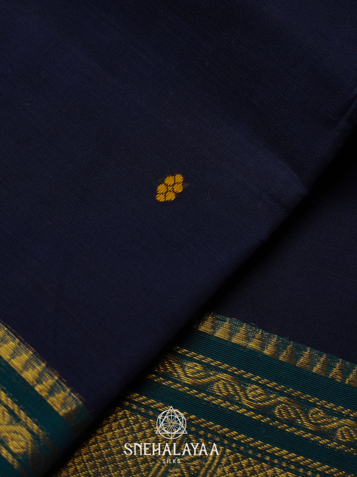 Navy Blue Kanchi Cotton Saree