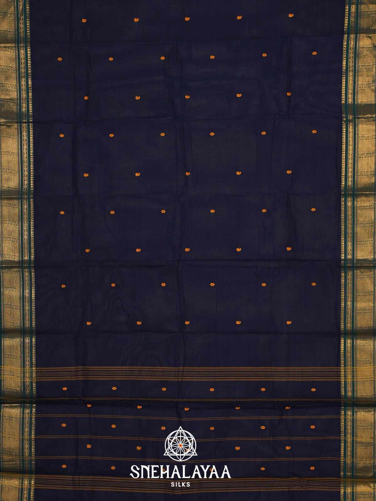 Navy Blue Kanchi Cotton Saree