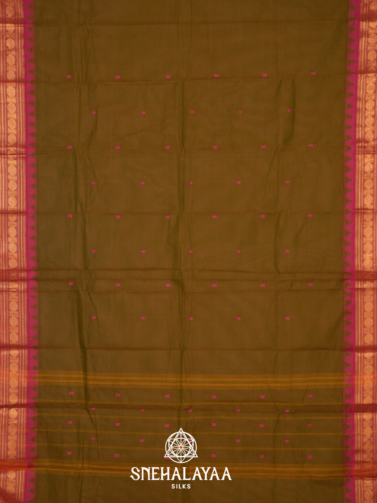 Brown Kanchi Cotton Saree