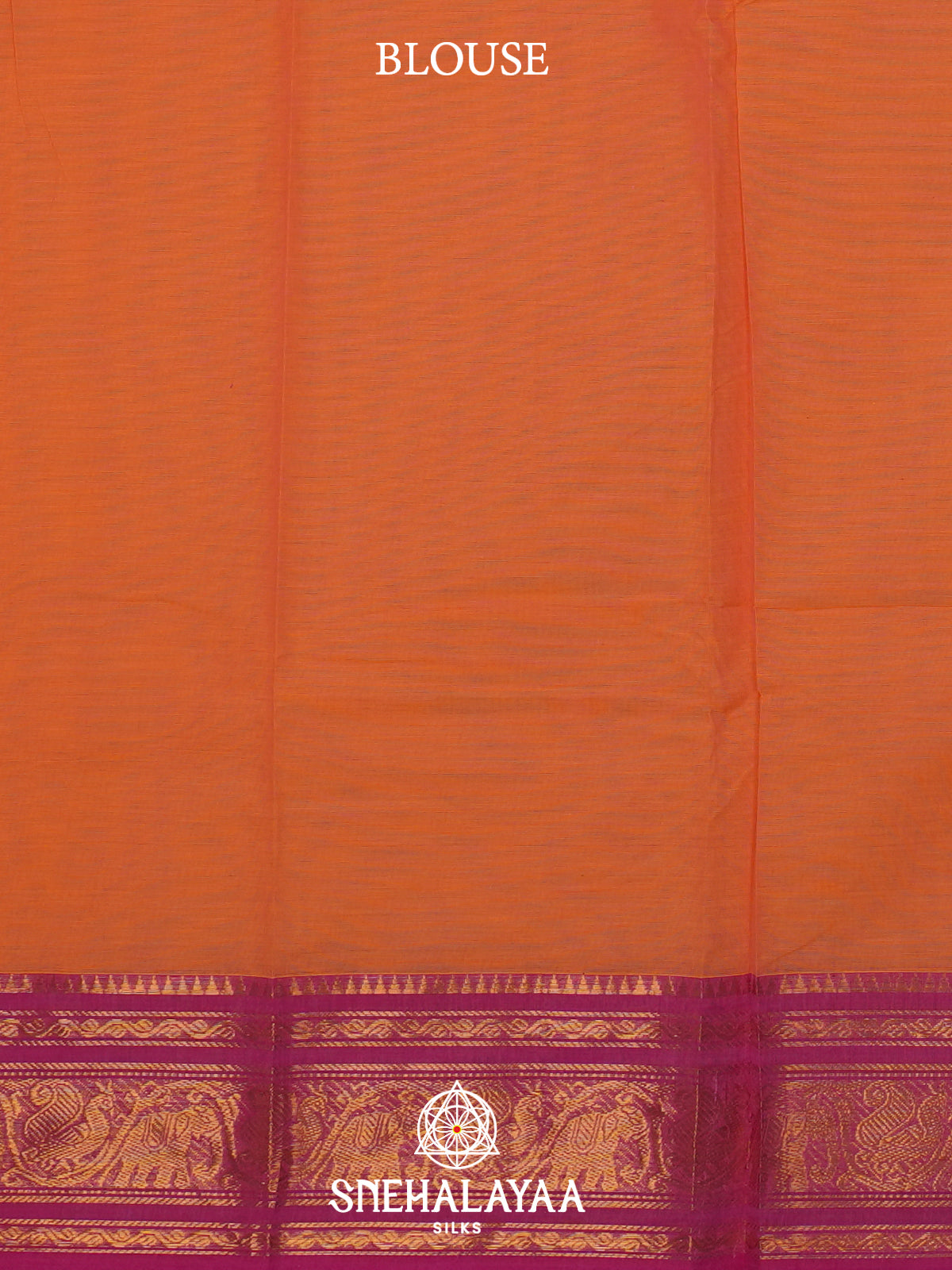 Copper Orange Kanchi Cotton Saree