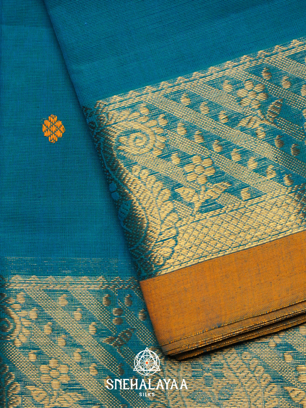 Blue Kanchi Cotton Saree