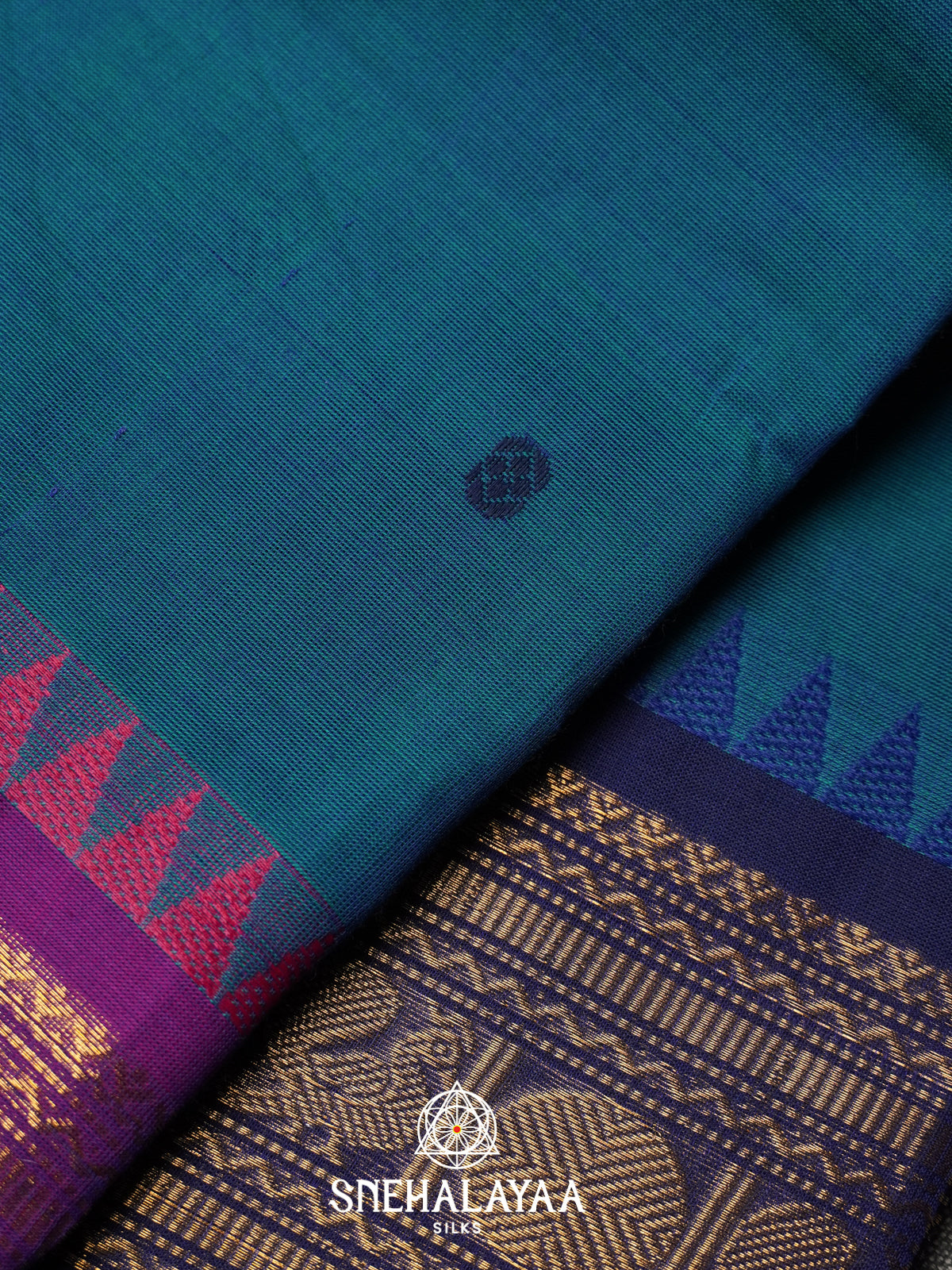 Blue Kanchi Cotton Saree