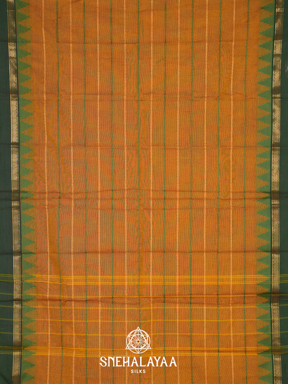 Mustard Yellow  Kanchi Cotton Saree