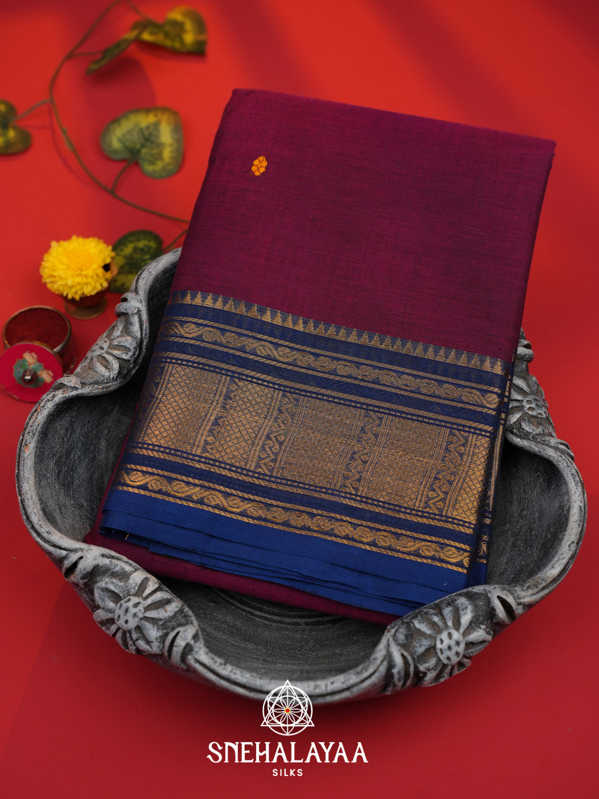 Purple Kanchi Cotton Saree