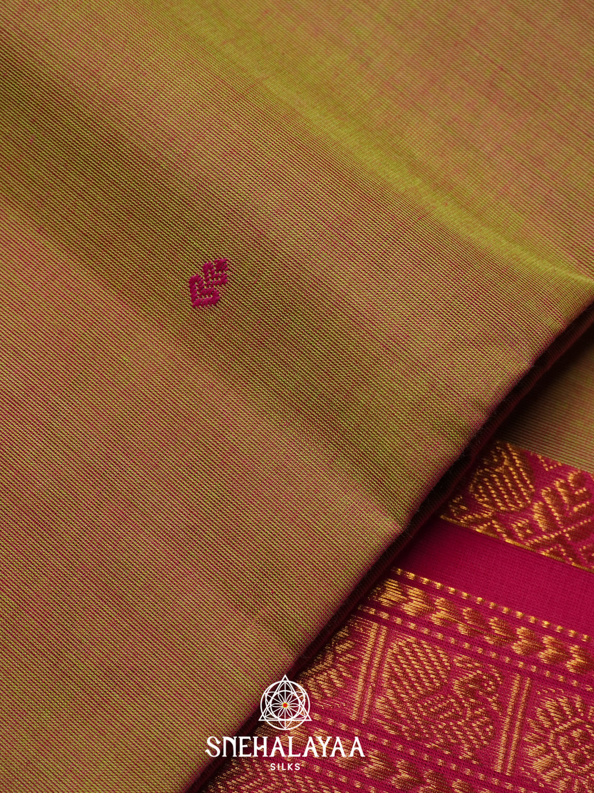 Mehendi Green Kanchi Cotton Saree