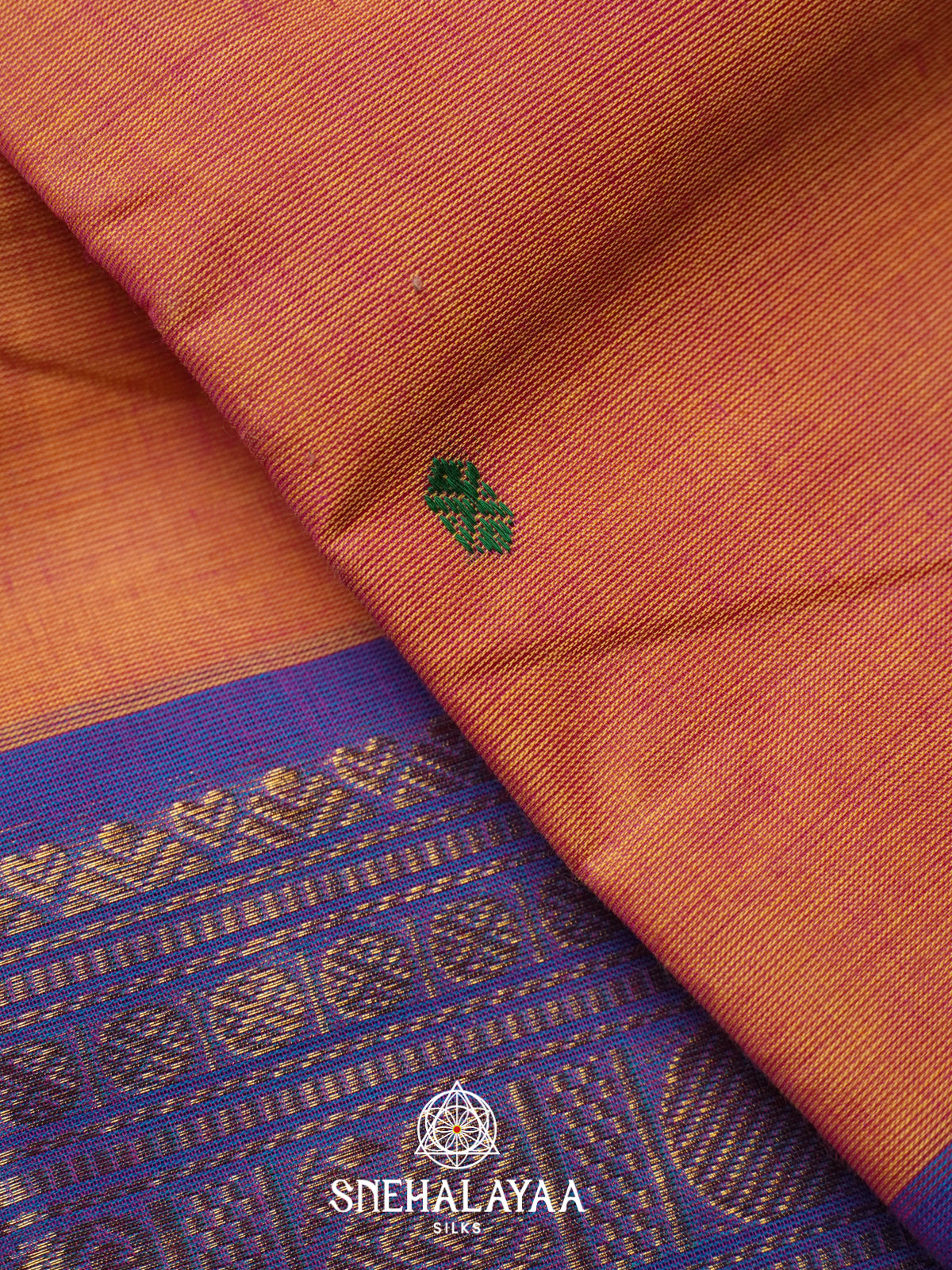 Peach Kanchi Cotton Saree