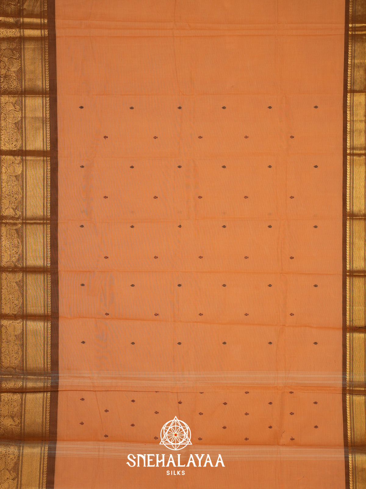 Peach Kanchi Cotton Saree