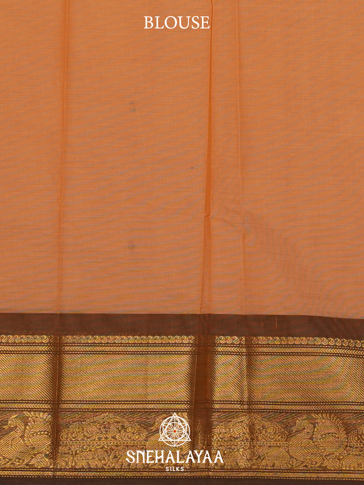 Peach Kanchi Cotton Saree