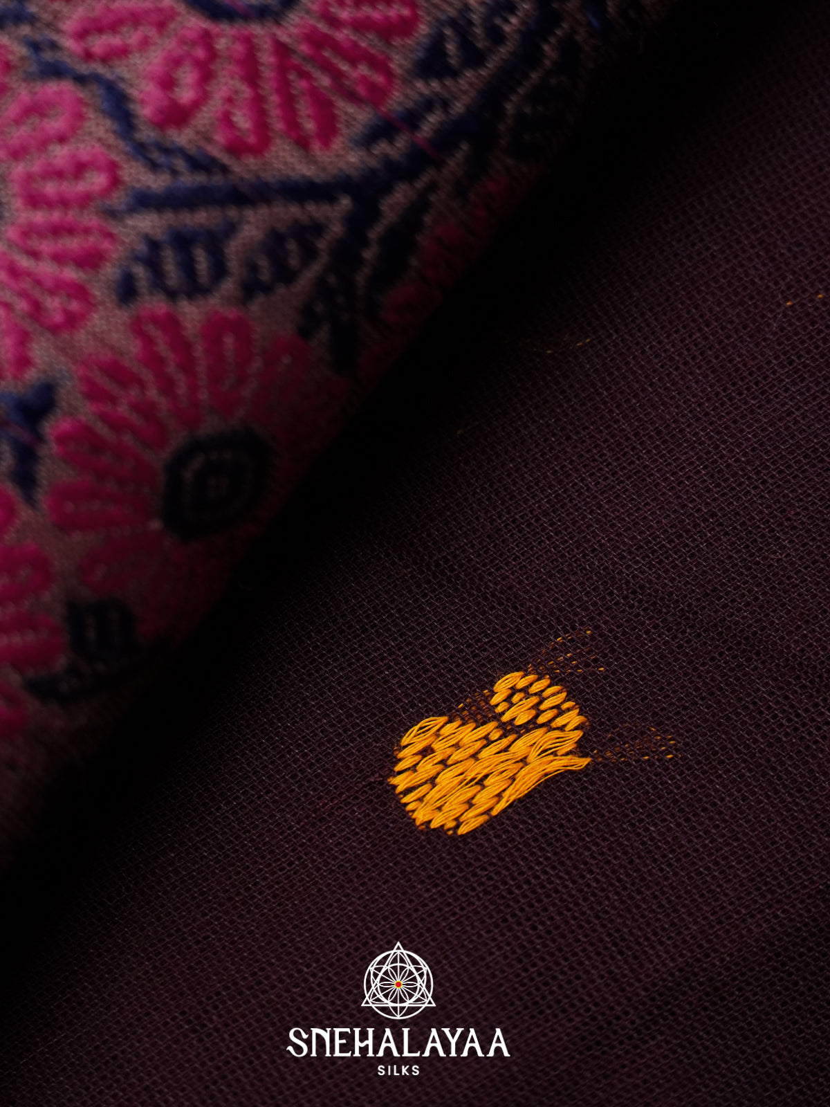 Maroon Kanchi Cotton Saree