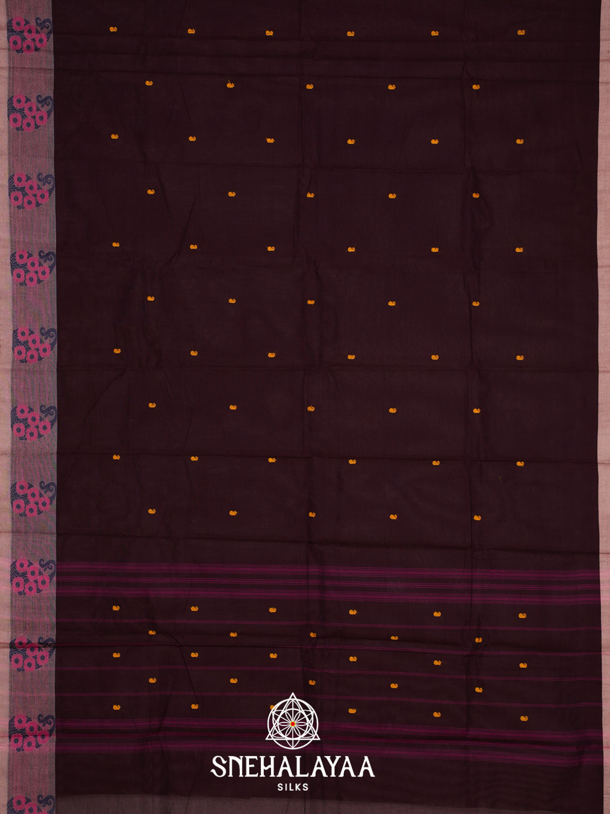 Maroon Kanchi Cotton Saree