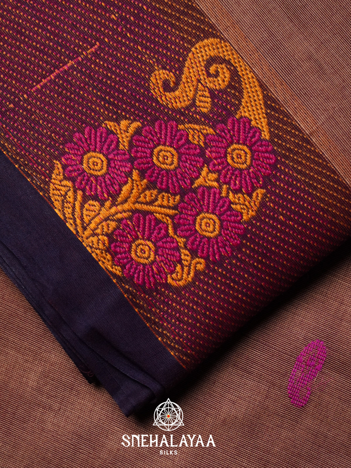 Brown Kanchi Cotton Saree
