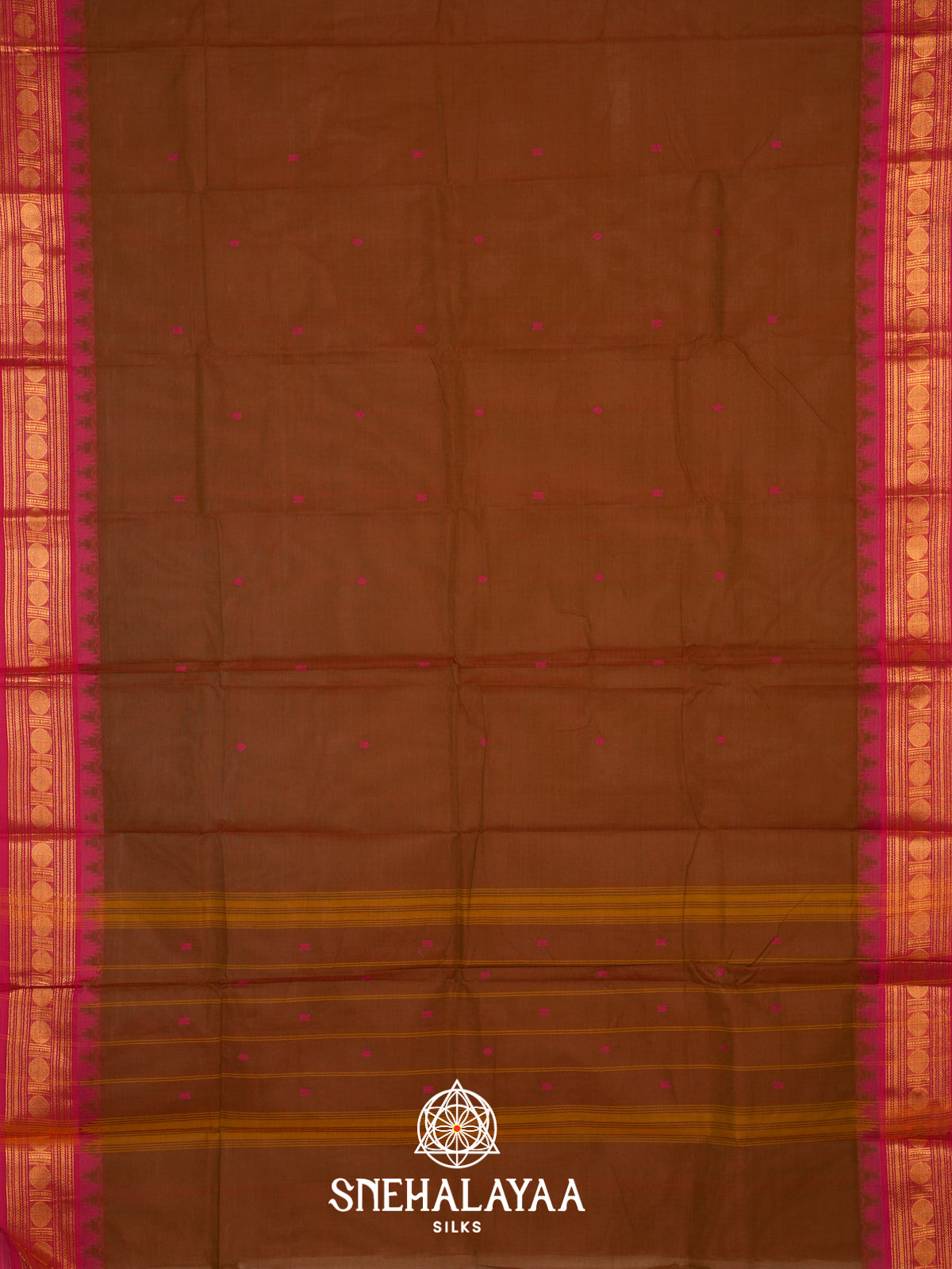 Brown Kanchi Cotton Saree