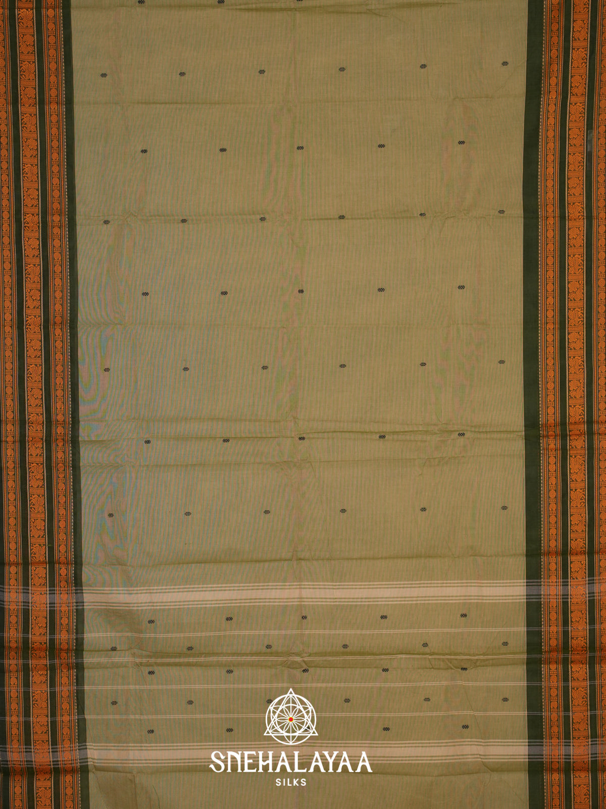 Olive Green Kanchi Cotton Saree