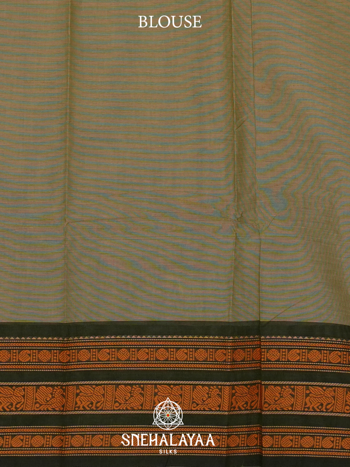Olive Green Kanchi Cotton Saree