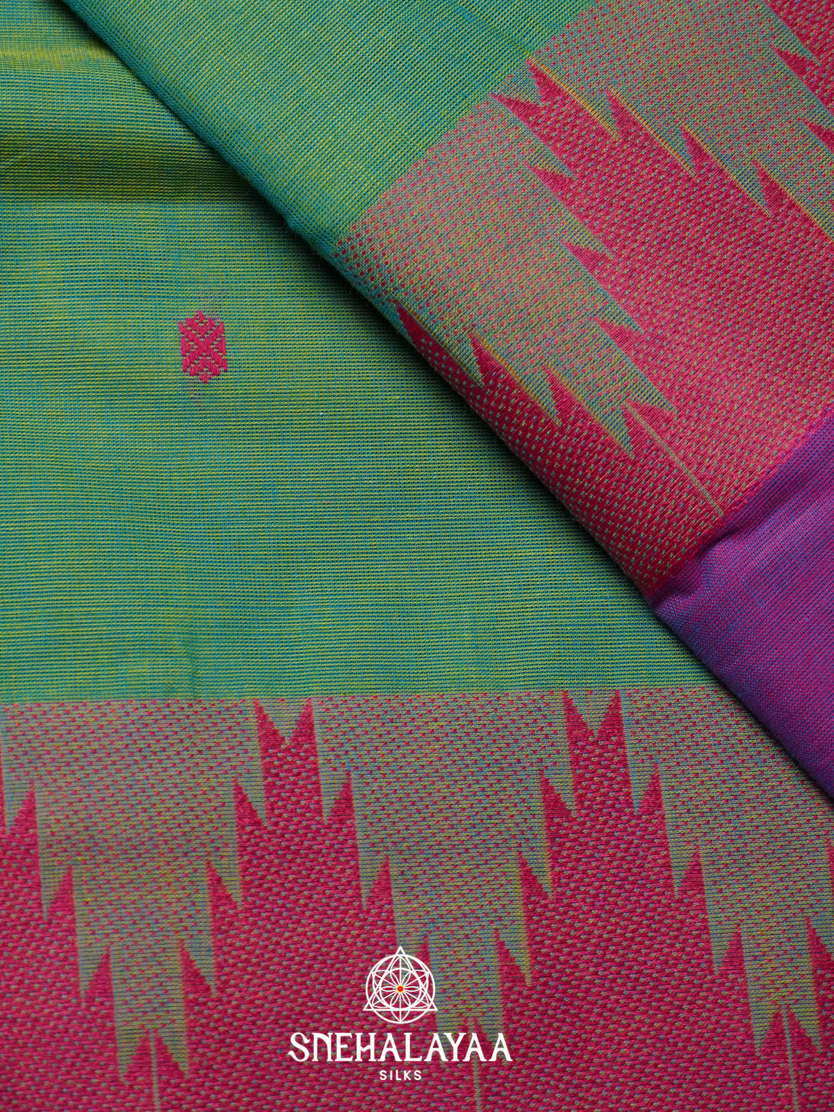 Olive Green Kanchi Cotton Saree