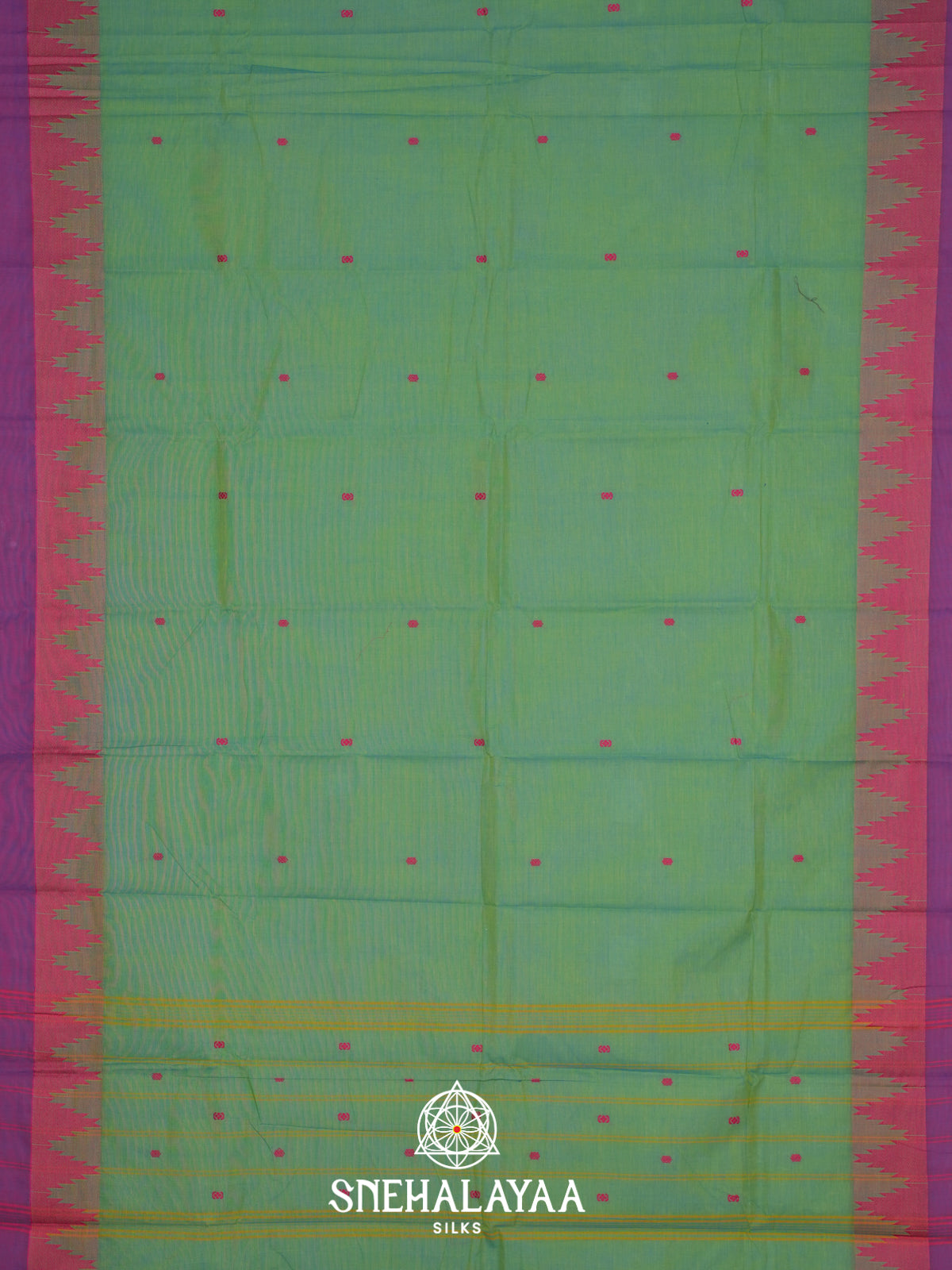 Olive Green Kanchi Cotton Saree
