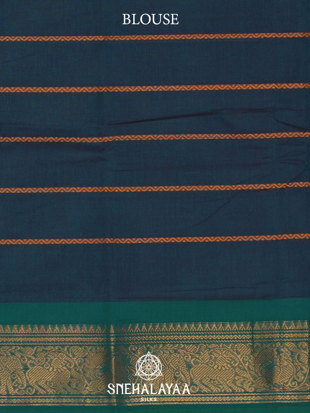 Peacock Blue Kanchi Cotton Saree