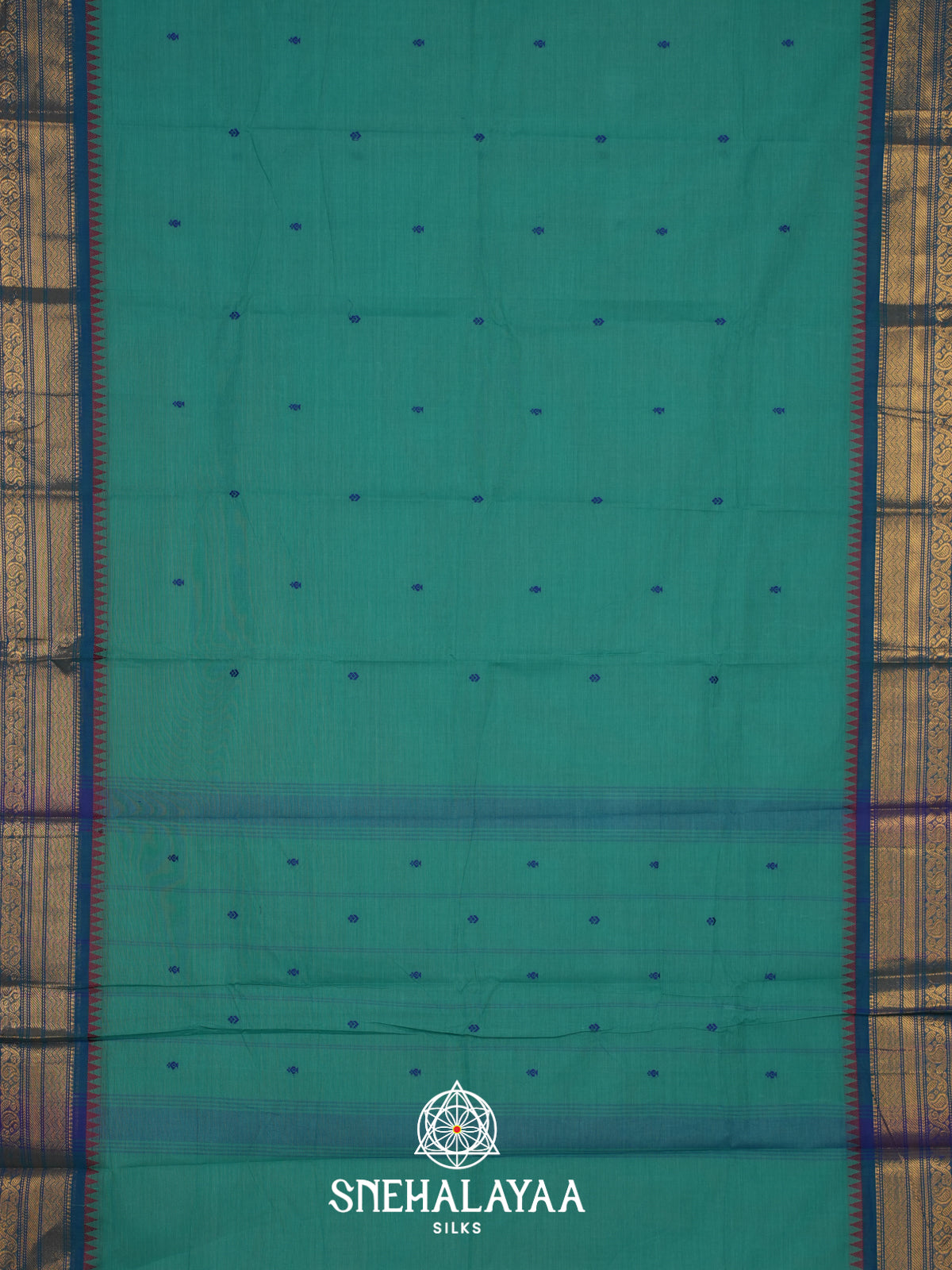 Sea Green Kanchi Cotton Saree