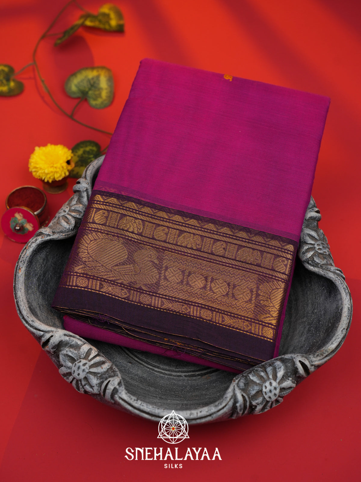 Purple Kanchi Cotton Saree