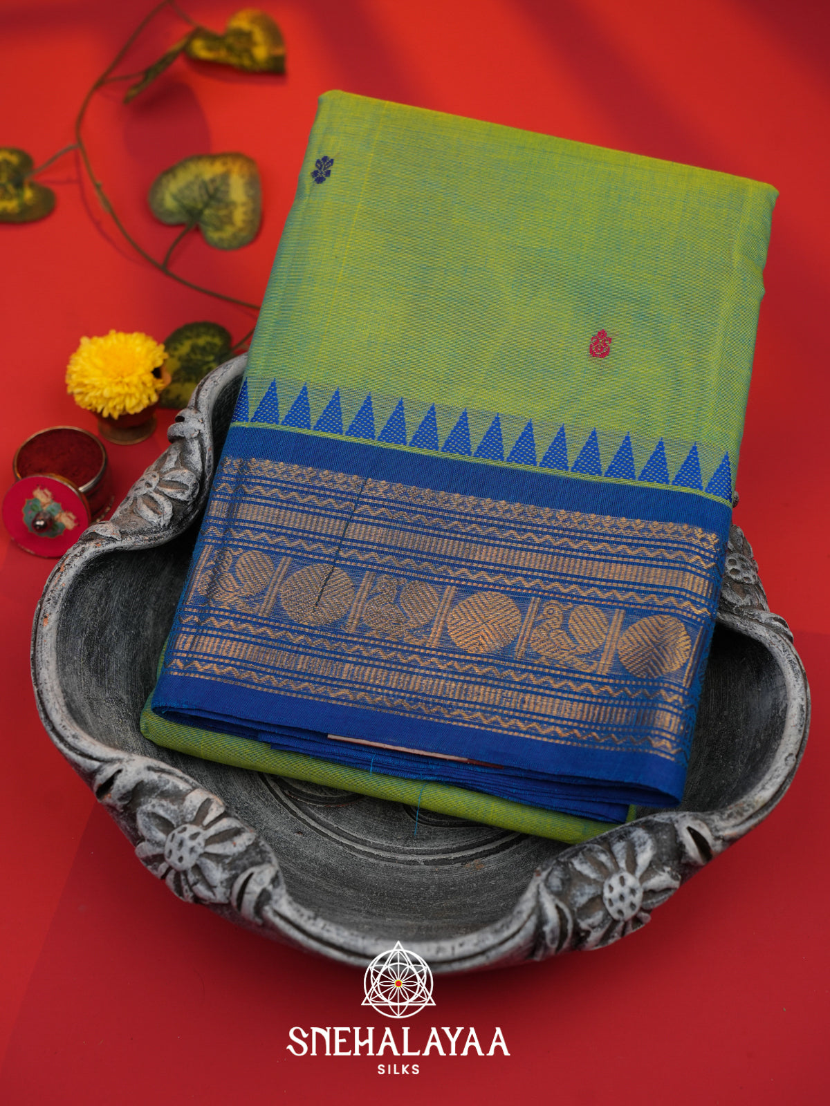 Green Kanchi Cotton Saree