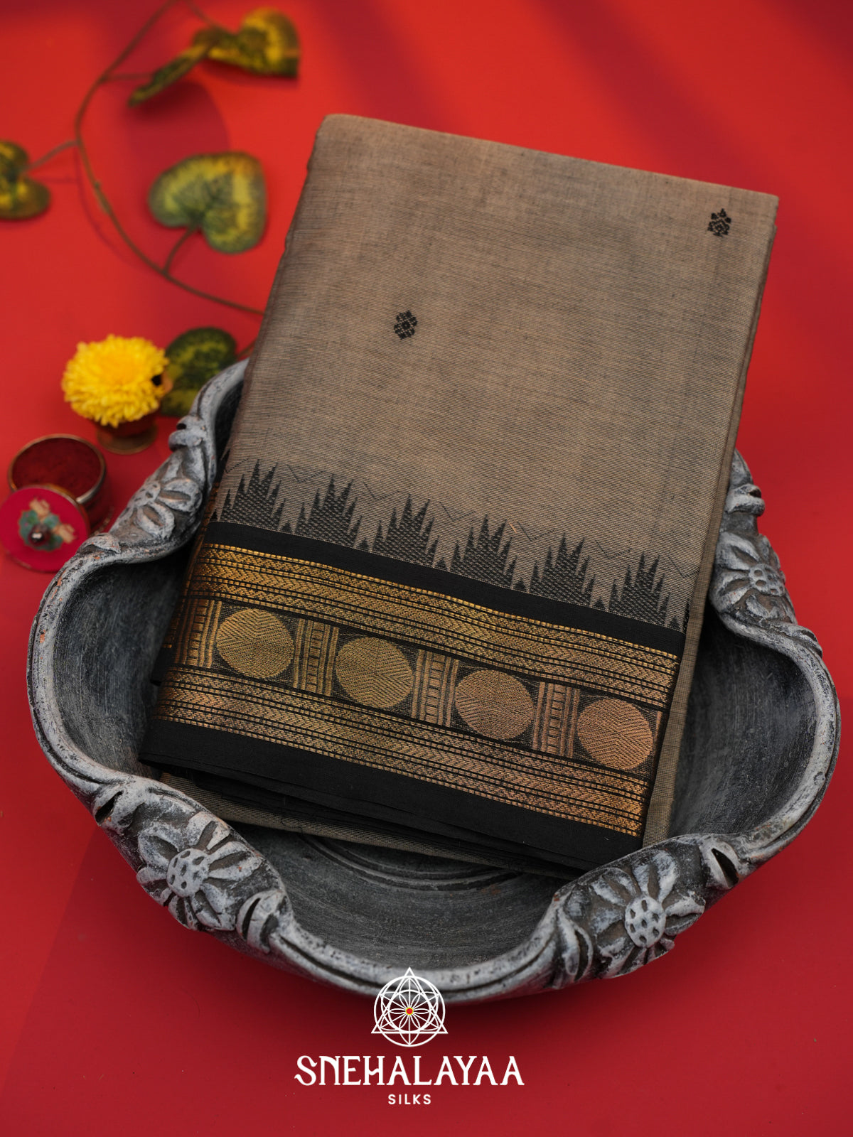 Grey Kanchi Cotton Saree