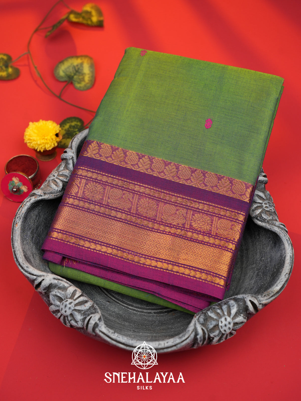 Green Kanchi Cotton Saree