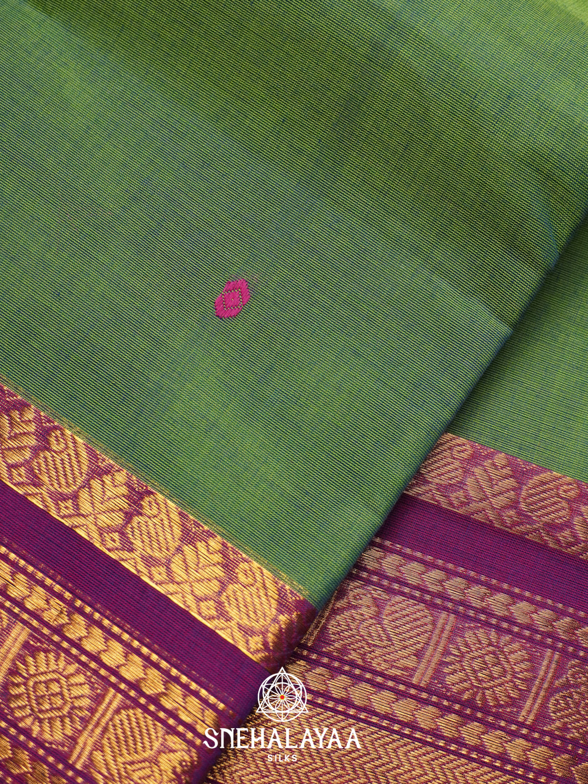 Green Kanchi Cotton Saree