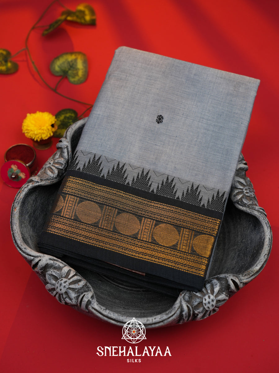 Grey Kanchi Cotton Saree