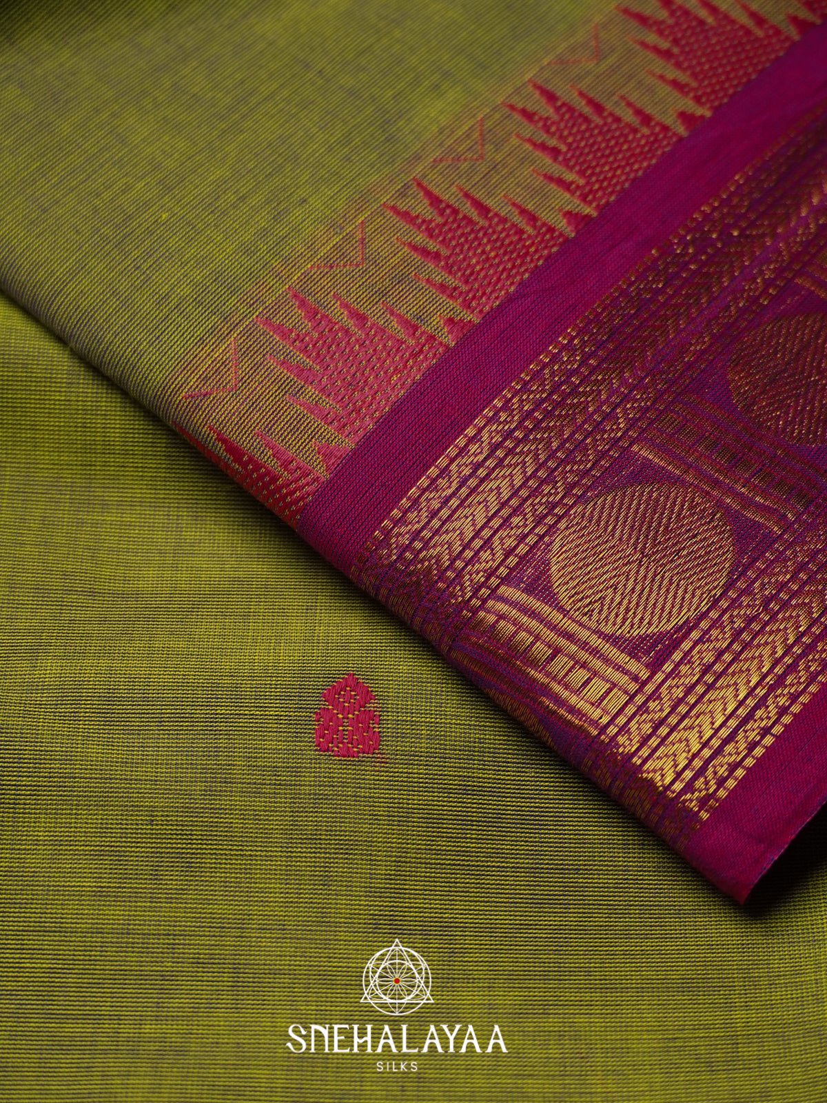 Sage Green Kanchi Cotton Saree